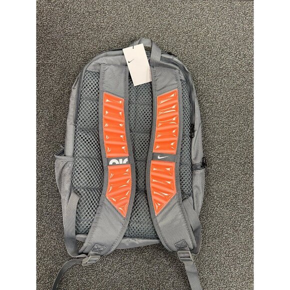 NIKE Brasilia Varsity Training Backpack 15" Gray Orange Black - New With Tags - Picture 2 of 3